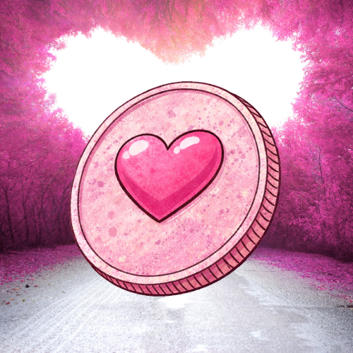 Heart coin logo